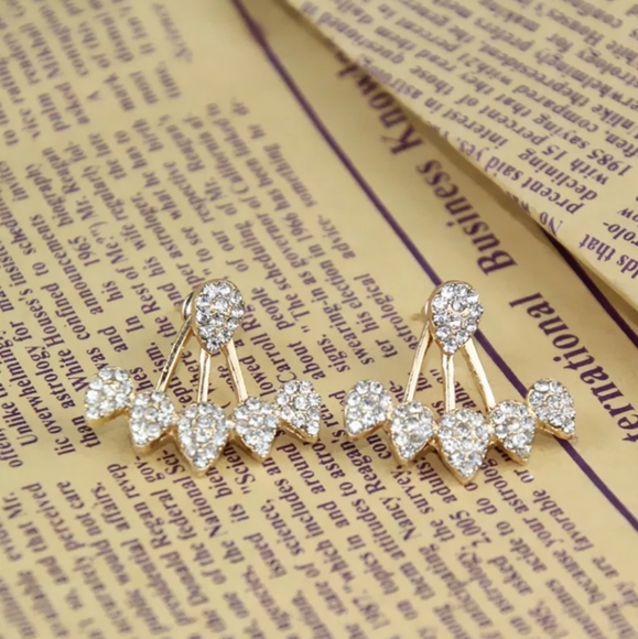 NEW Crystal Front Jacket Earrings - Picture 3 of 3